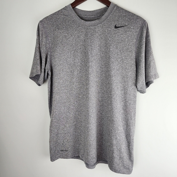 Nike Dri Fit Short Sleeve Tee Shirt Size Medium Gray - Picture 1 of 7